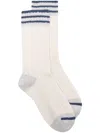 Brunello Cucinelli Ribbed Cashmere Socks In Natural