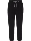 Brunello Cucinelli Ribbed Cashmere Track Pants In Black