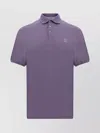 Brunello Cucinelli Ribbed Collar Polo Shirt In Purple
