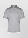 BRUNELLO CUCINELLI RIBBED COLLAR POLO SHIRT WITH SHORT SLEEVES