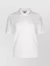 Brunello Cucinelli Ribbed Collar Short Sleeve Polo Shirt