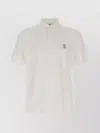Brunello Cucinelli Ribbed Collar Short Sleeves Polo Shirt In White