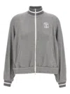 Brunello Cucinelli Logo Zipped Sweatshirt In Gray
