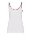 Brunello Cucinelli Women Cotton Top With Shiny Piping In White