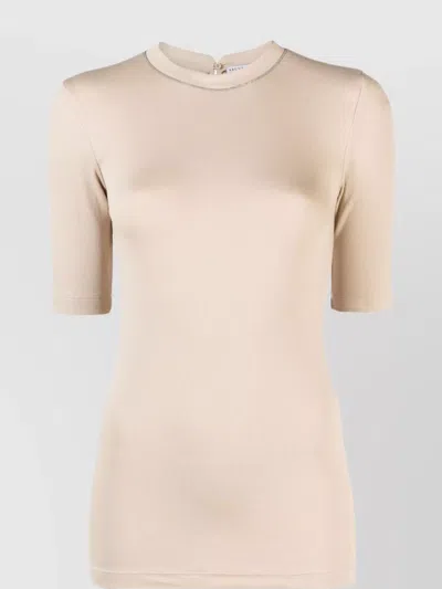 Brunello Cucinelli Short-sleeve T-shirt In Beige