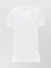 Brunello Cucinelli Ribbed Cotton Blend Round Neck T-shirt In White