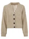 Brunello Cucinelli Women's Ribbed Cotton Net Cardigan