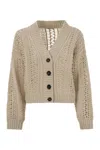 Brunello Cucinelli Women's Ribbed Cotton Net Cardigan