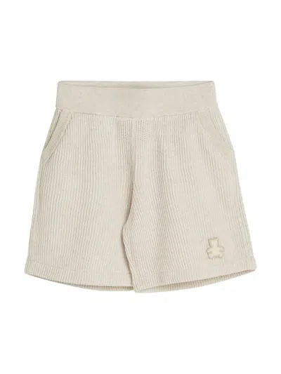 Brunello Cucinelli Ribbed Cotton Shorts In 中性色