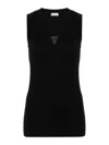 Brunello Cucinelli Monili Chain-embellished Tank Top In Negro