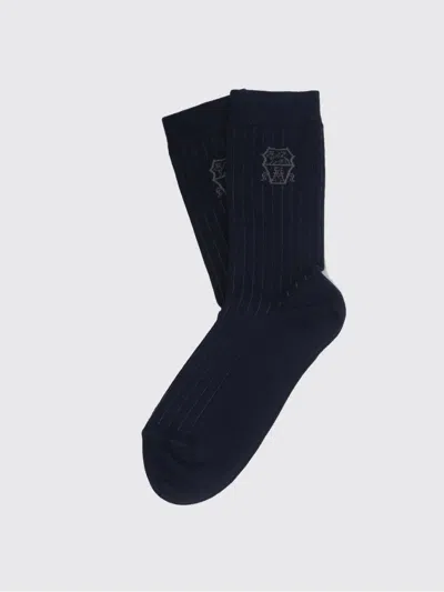 Brunello Cucinelli Socks Men Color Black In Blue