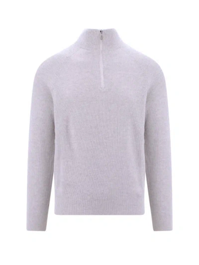 Brunello Cucinelli Ribbed Cotton Sweater In White