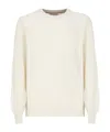 Brunello Cucinelli Men's Lightweight Cotton Sweater In White