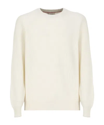 BRUNELLO CUCINELLI BRUNELLO CUCINELLI CREWNECK RIBBED-KNIT JUMPER