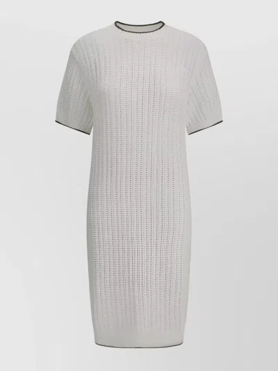Brunello Cucinelli Women Knitted Midi Dress In White