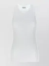 Brunello Cucinelli Ribbed Crew Neck Sleeveless Top