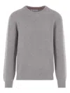 Brunello Cucinelli Long Sleeve Sweater In Gray