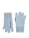 Brunello Cucinelli Ribbed-cuff Gloves In Blue