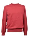 Brunello Cucinelli Ribbed-cuff Wool Sweater In Red