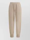Brunello Cucinelli Ribbed Cuffs Cashmere Pants In Neutral