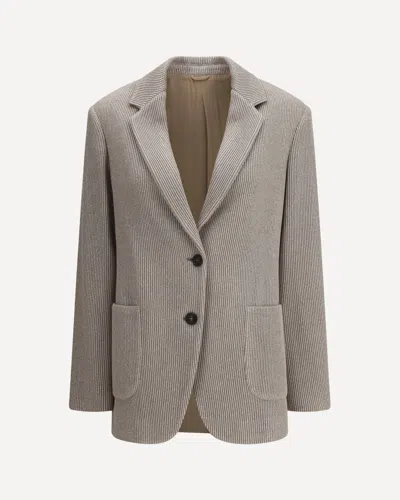 BRUNELLO CUCINELLI RIBBED DEISGN LUREX JACKET