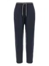 Brunello Cucinelli English Ribbed Trousers Pants Blue