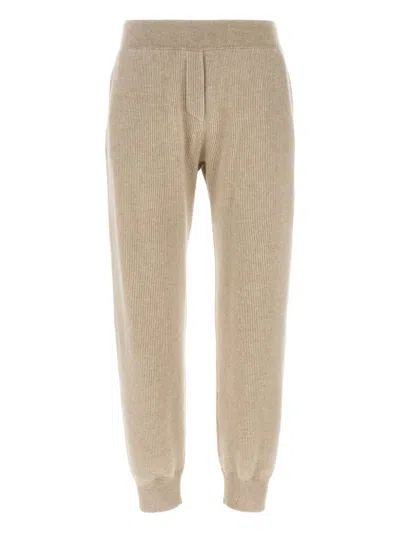 Brunello Cucinelli Women English Ribbed Trousers In Neutral