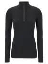 Brunello Cucinelli Virgin Wool-cashmere Half-zip Sweater In Black