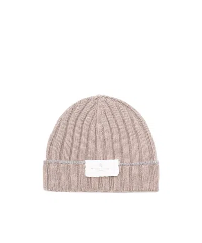 BRUNELLO CUCINELLI BRUNELLO CUCINELLI TURN-UP BRIM RIBBED BEANIE