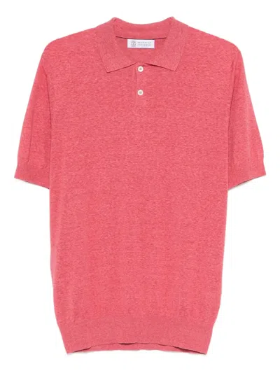 Brunello Cucinelli Men Short Sleeve Polo In Multi