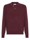 Brunello Cucinelli Cashmere Polo Shirt In Transparent