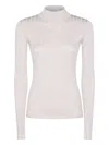 Brunello Cucinelli Slim Fit High Neck Knitwear In Neutral