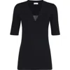 Brunello Cucinelli Ribbed Jersey T-shirt In Black