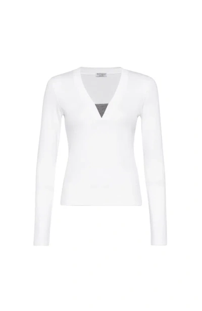 Brunello Cucinelli Ribbed Jersey T-shirt