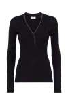Brunello Cucinelli Monili Bead-embellished Jumper In Blue