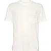 Brunello Cucinelli Ribbed Jersey T-shirt In Off-white