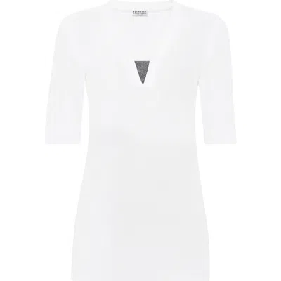 BRUNELLO CUCINELLI BRUNELLO CUCINELLI RIBBED JERSEY T-SHIRT