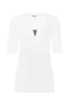 Brunello Cucinelli Ribbed Jersey T-shirt In White