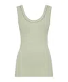 Brunello Cucinelli Ribbed Jersey Tank Top In Nude