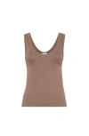 Brunello Cucinelli Women Cotton Top With Shiny Details