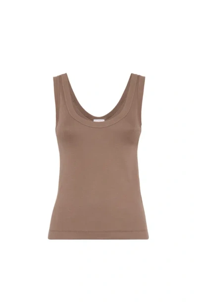 BRUNELLO CUCINELLI BRUNELLO CUCINELLI RIBBED JERSEY TOP