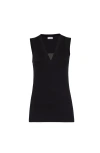 Brunello Cucinelli Monili Chain-embellished Tank Top In Black
