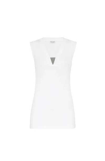 BRUNELLO CUCINELLI BRUNELLO CUCINELLI RIBBED JERSEY TOP
