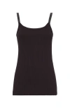 Brunello Cucinelli Ribbed Scoop Neck Sleeveless Top Design In Black