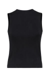 Brunello Cucinelli Ribbed Jersey Top In Black