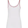 Brunello Cucinelli Women Cotton Top With Shiny Piping In Off-white