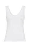 Brunello Cucinelli Ribbed Jersey Top In White