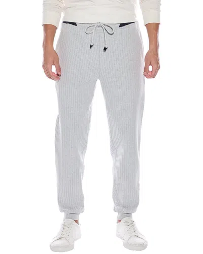 Brunello Cucinelli Ribbed Jogger In Gray