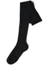 Brunello Cucinelli Ribbed Knee-high Socks In Grey
