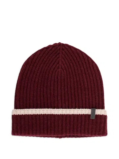 BRUNELLO CUCINELLI RIBBED-KNIT BAND BEANIE